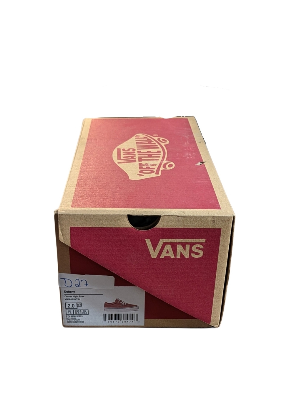 Vans Doheny Kids Shoes Size 2 Canvas Night Rose Pink Low Top Sneakers New Box - Picture 9 of 9